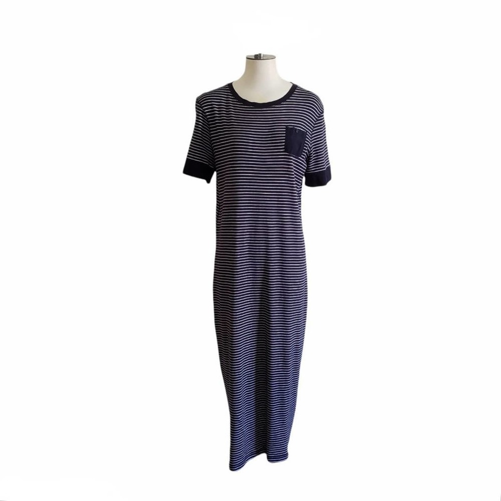 Jones  New York Sport Blue Striped Knit Dress XL